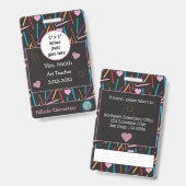 Kleurencils Kunstleraar-ID Fotokaart Badge (Voor- en achterkant)