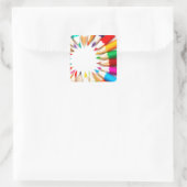 Kleurencils Vierkante Sticker (Tas)