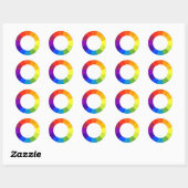 Kleurencirkel Ronde Sticker (Vel)