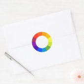 Kleurencirkel Ronde Sticker (Envelop)