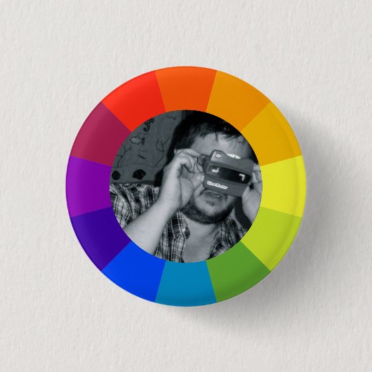 Kleurencirkel van de Regenboog Ronde Button 3,2 Cm (Voorkant)