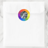 Kleurencirkel van de regenboog ronde sticker (Tas)