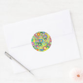 Kleurencirkels Ronde Sticker (Envelop)