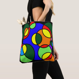 Kleurencirkels van de regenboog tote bag
