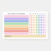 Kleurencode Regenboog Weektaken Huishoudelijke Tak Post-it® Notes (Voorkant)