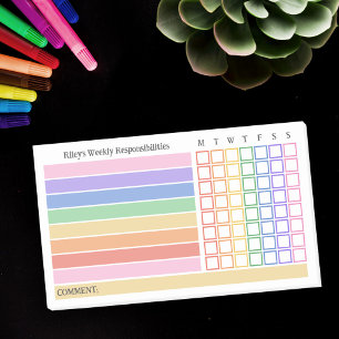 Kleurencode Regenboog Weektaken Huishoudelijke Tak Post-it® Notes