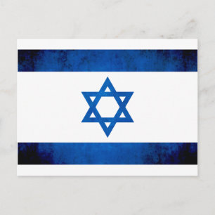 Kleurencontrast Israëlische vlag Briefkaart