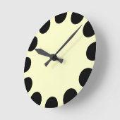 Kleurencrescent - zwart en crème ronde klok (Hoek)