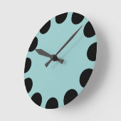 Kleurencrescent - Zwart en Lt Blauw Groen Ronde Klok (Hoek)