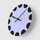 Kleurencrescent - zwart met poeder blauw ronde klok (Hoek)