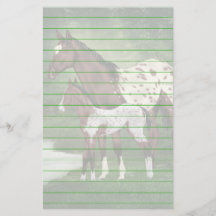 Kleurend Appaloosa-merrie en -veulenprint met baar