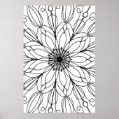 Kleurend Poster, Mandala Poster (Voorkant)