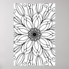 Kleurend Poster, Mandala Poster