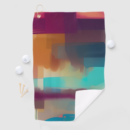 Kleurend retro toonmengsel golfhanddoek (Insitu)