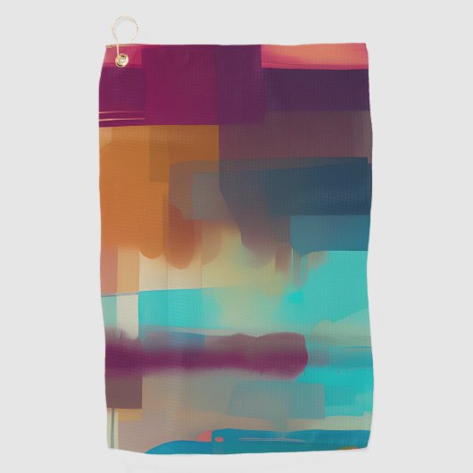 Kleurend retro toonmengsel golfhanddoek (Voorkant)