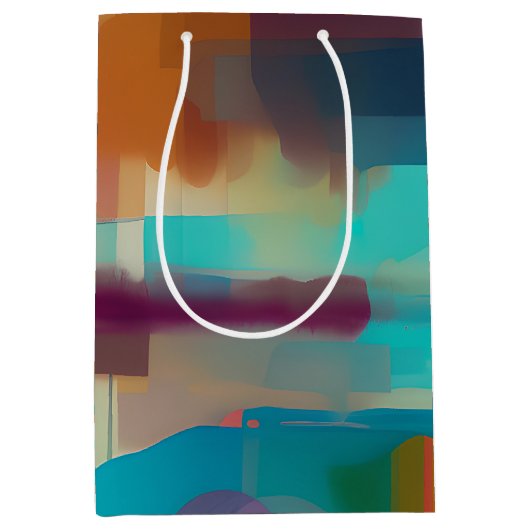 Kleurend retro toonmengsel medium cadeauzakje (Voorkant)