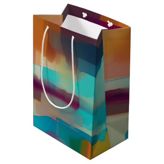 Kleurend retro toonmengsel medium cadeauzakje (Achterkant Gekanteld)