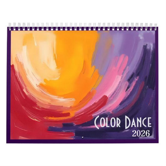 Kleurendans 2026 Abstracte Kunstkalender Kalender (Hoes)