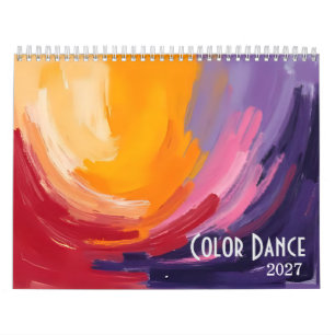 Kleurendans 2027 Abstracte Kunstkalender Kalender