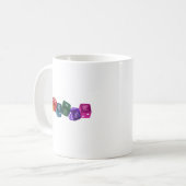 Kleurendobbelsteen Koffiemok (Voorkant links)