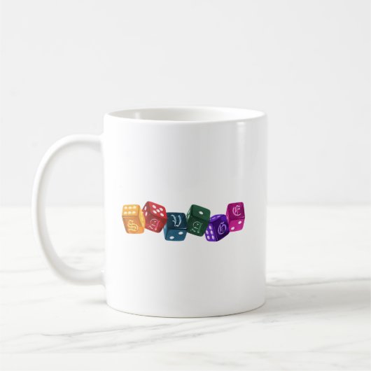 Kleurendobbelsteen Koffiemok (Links)