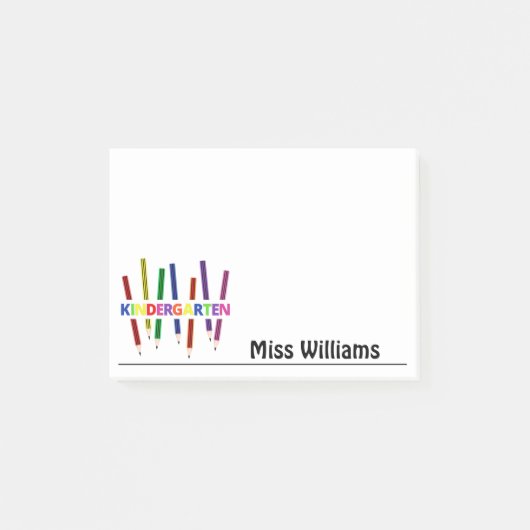 Kleurendocent Pencils Post-it® Notes (Voorkant)