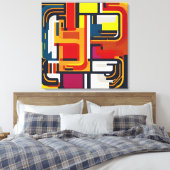 kleurendoolhof canvas afdruk (Insitu (Slaapkamer))