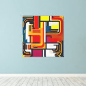 kleurendoolhof canvas afdruk (Insitu (Houten vloer))