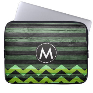 kleurendruk stripes hout #12 laptop sleeve