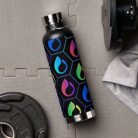 Kleurendruppels waterfles (Gym (Gedraaid)  )