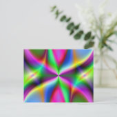 Kleurenexplosie Rainboogfractal Art Giften Briefkaart (Staand voorkant)