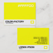 Kleurenfabriek - Geel (FFFF00) Visitekaartje (Voorkant / Achterkant)