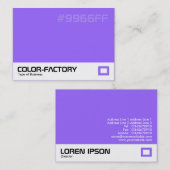 Kleurenfabriek - Paars (9966FF) Visitekaartje (Voorkant / Achterkant)