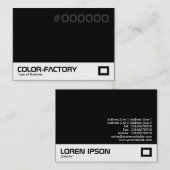Kleurenfabriek - zwart (000000) visitekaartje (Voorkant / Achterkant)