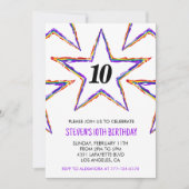 Kleurenfeestuitnodigingen Sterren Regenboog primai Kaart (Voorkant)