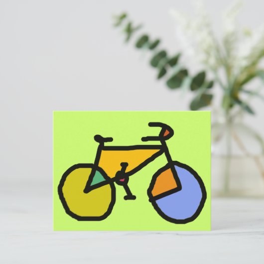kleurenfiets briefkaart (Staand voorkant)