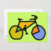 kleurenfiets briefkaart (Voorkant / Achterkant)