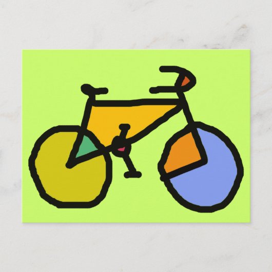 kleurenfiets briefkaart (Voorkant)