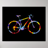 kleurenfiets - fietsdecor poster (Voorkant)