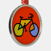 kleurenfiets metalen ornament (Rechts)