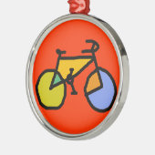 kleurenfiets metalen ornament (Links)