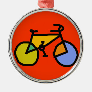 kleurenfiets metalen ornament