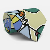 kleurenfiets-stropdas stropdas (Opgerold)