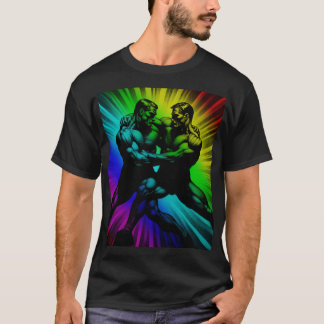 Kleurenflits 1950 Berlijn Gay Wrestlers Tom of Fin T-shirt