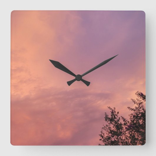 KLEURENFUSIE VAN DE LUCHT VIERKANTE KLOK (Voorkant)