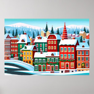 Kleurengebouwen Poster