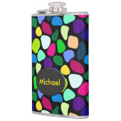 Kleurengesteente-mozaïek I + uw ideeën Heupfles (Links)