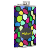 Kleurengesteente-mozaïek I + uw ideeën Heupfles (Rechts)