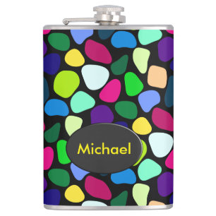 Kleurengesteente-mozaïek I + uw ideeën Heupfles