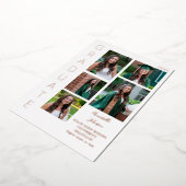 Kleurengloed - wit Afstuderen 6 multi-foto Folie Uitnodiging (Gedraaid)